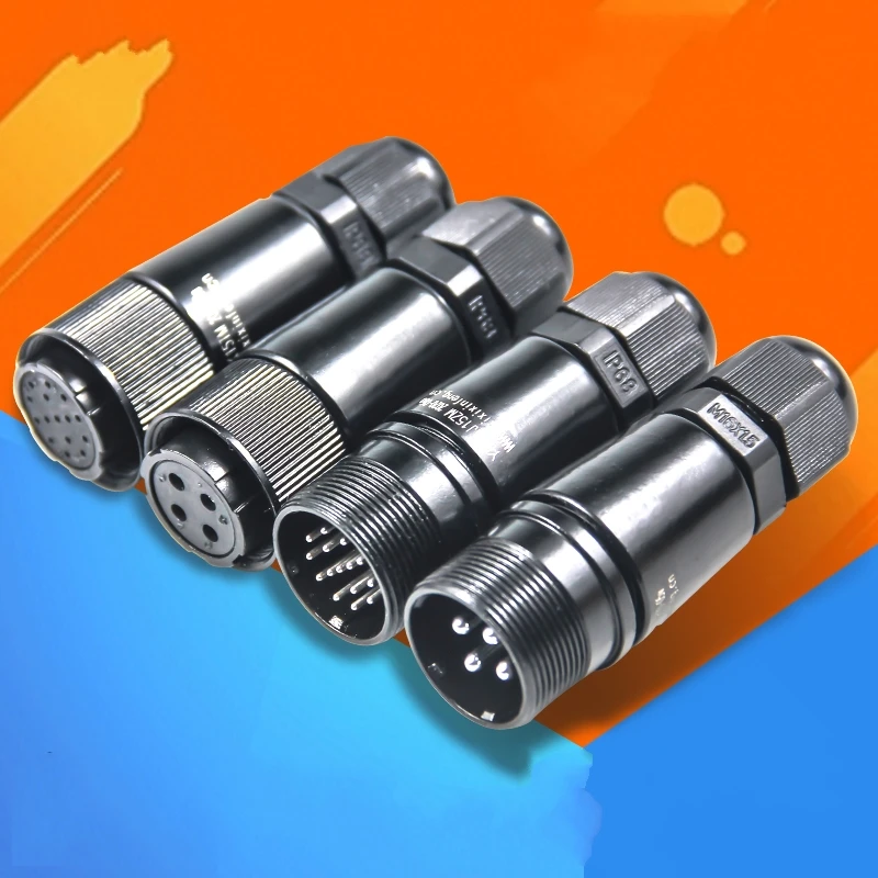 Servo Motor Waterproof Aviation Plug YD18 4Pin 15Pin 4P 15P Encoder Plug Socke for Huada Kane Di Mige