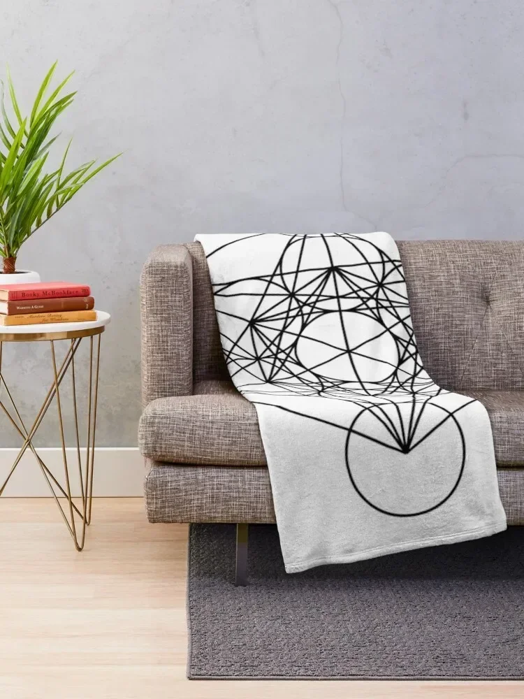 Metatron&x27;s Cube - Sacred Geometry Essential . Throw Blanket Sofa Cute Travel Blankets