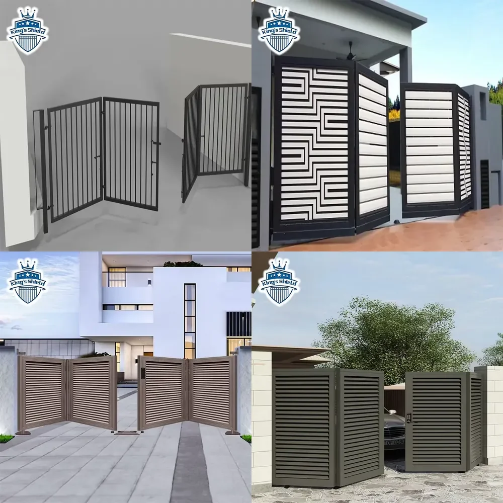 

2026 Driveway Slat Privacy Mansion Main House Bifold Type Villa Electric Auto Design Aluminum Folding Gate