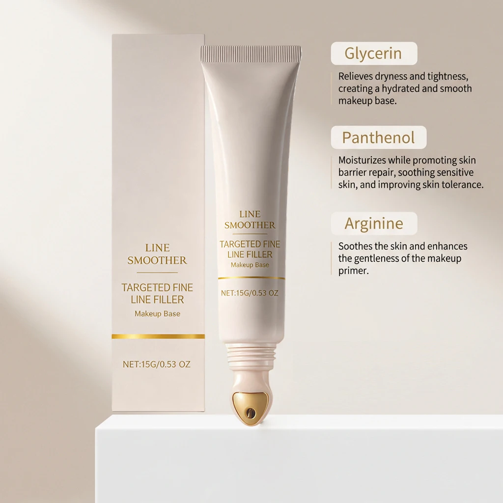 Line Smoother Targeted Fine Line Filler Instant Blur for Wrinkles & Pores Lifting Eye & Face Makeup Base