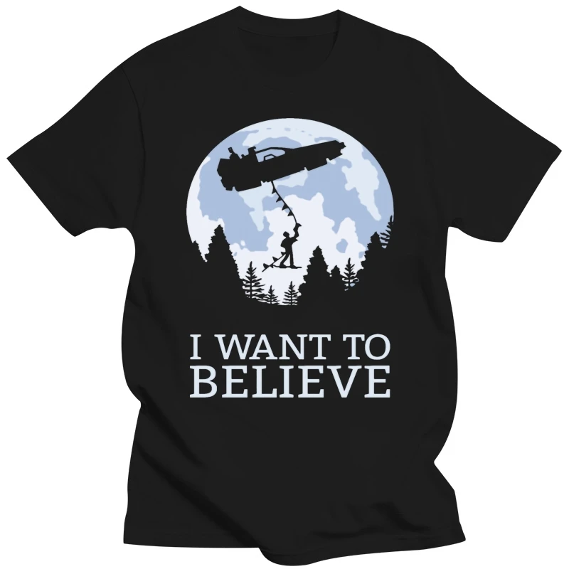 Back To The Future I Want To Believe T Shirt Spring Autumn Cotton Letter Design Standard S-XXXXXL Comical Cute Shirt