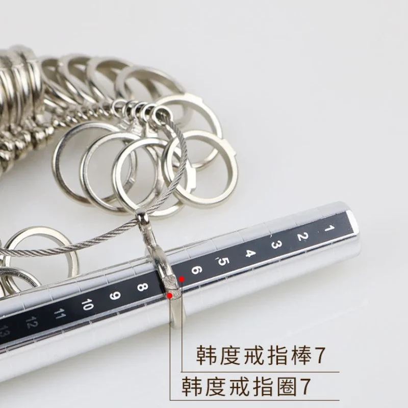 KR/JP/BR  Ring Sizer Kit - Finger Size Measuring Tool with Ring Stick & Size Chart
