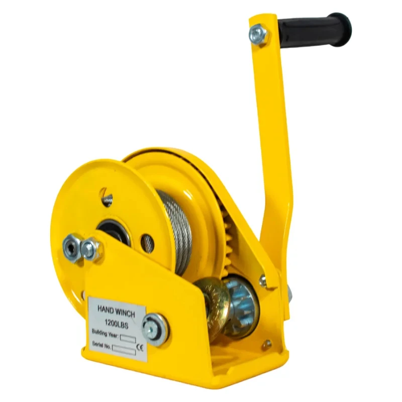 

Hand Crank Capstan Manual Rope Winch With Friction Brake For Crane Applications