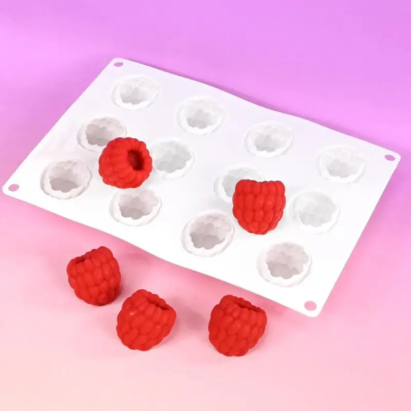 Silicone Raspberry Cake Mold 1pc Non Stick Fruit Design Bakeware Perfect for Jelly Candy Dessert Making view 4