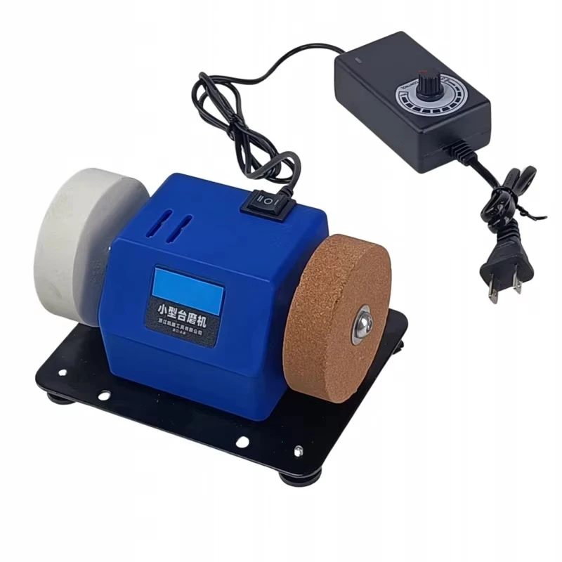 electric table grinder, adjustable speed wheel 75mm switchable sharpening 30W desktop home workbench