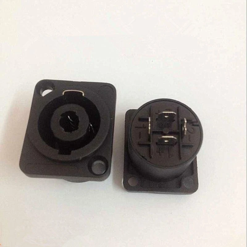 10 PCS 4 Pin Speakon Female Socket PCB Mount for Audio Loudspeaker