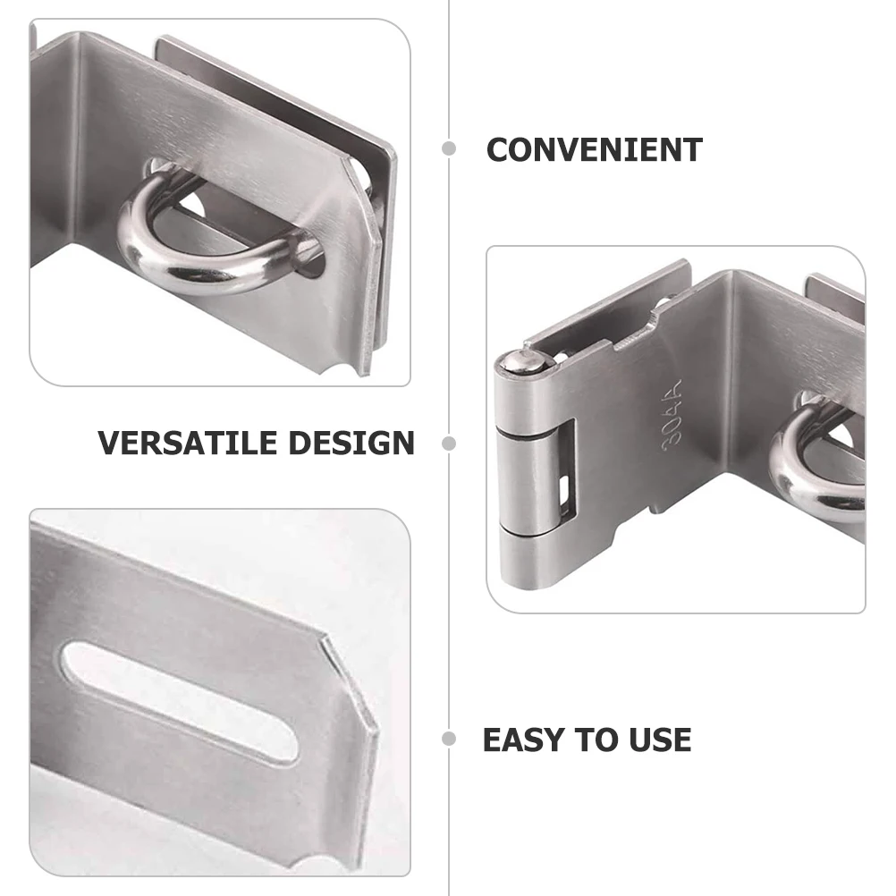 

4 Inch Stainless Steel Safety Hasp For Garage Shed Gate Barn Lock Slide Heavy Duty Door Hasp Padlock Pool Gate Latch Attic Door