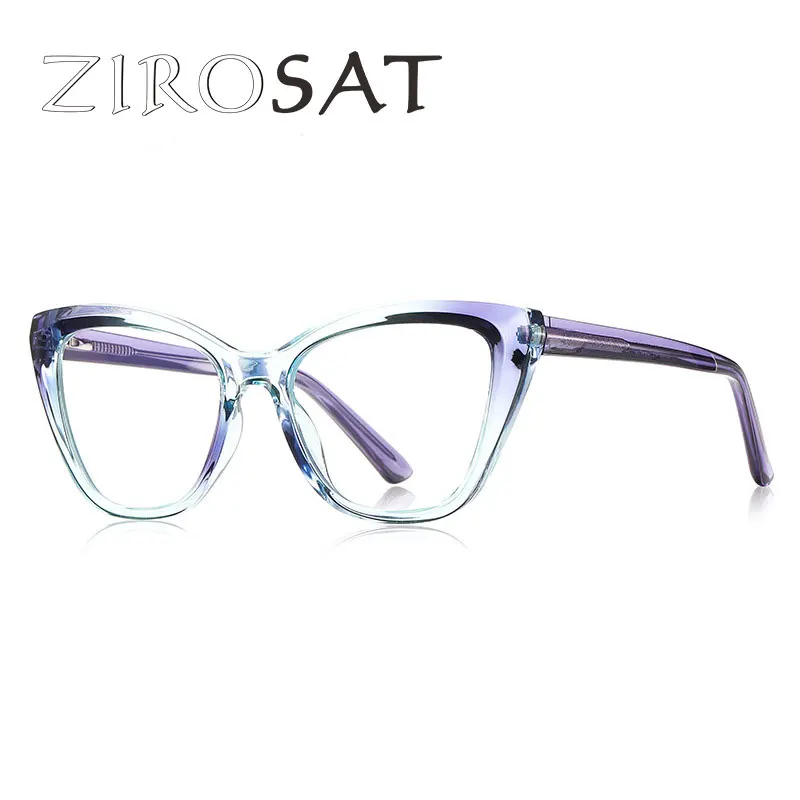 

ZIROSAT New 2148 anti blue Ultralight TR90 Myopia Glasses Retro Square Optical Prescription Eyeglasses Frame For Men Or Women