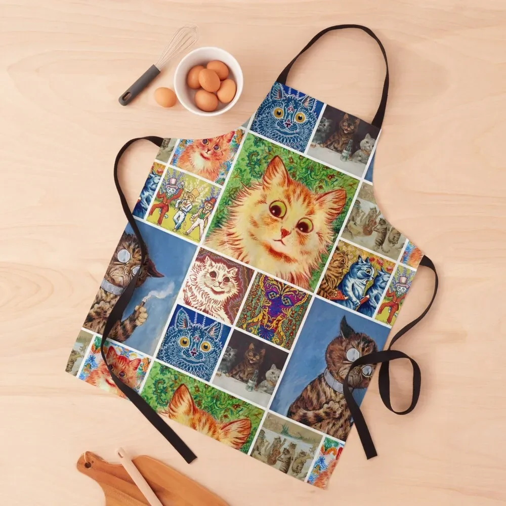 

HD LOUIS WAIN - Cats Apron Waterproof Kitchen Woman Kitchen Useful Things For Kitchen Apron