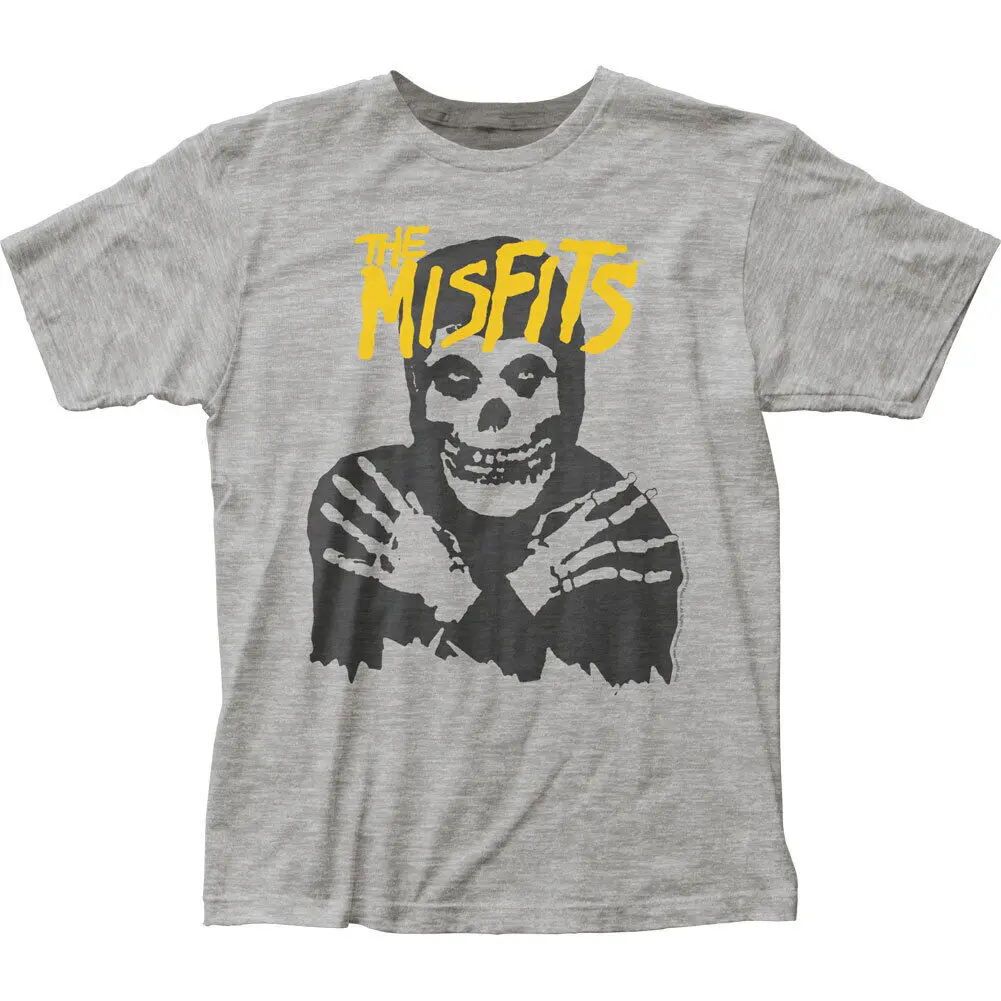 Misfits Classic Skull T Shirt Mens Licensed Rock N Roll Music Retro Sport Grey