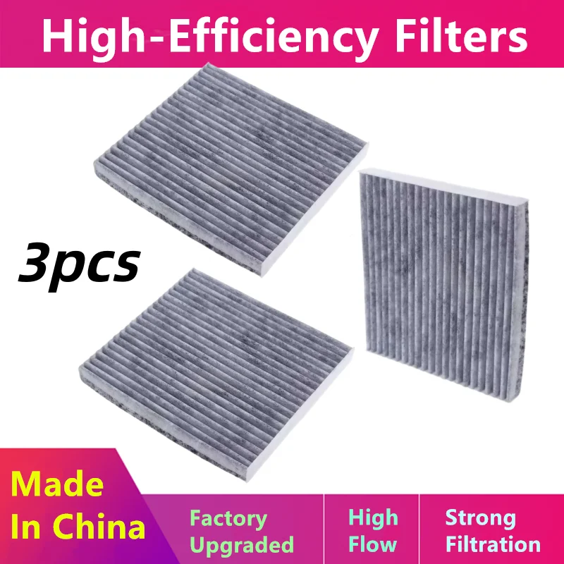 3pcs/For Toyota Yaris L Alpha Runner/Traverser Hilux Hiace Highlander Cabin Air Filter/Auto Parts