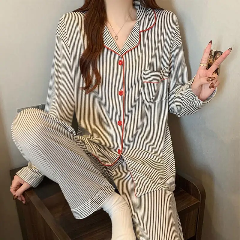 Student Cartoon Casual 2-Teiliges Set frauen Kleidung Sexy Pyjama Verkäufe Sets Frau Zwei Outfits Schneiderei Stücke Gestrickte anzug Hosen