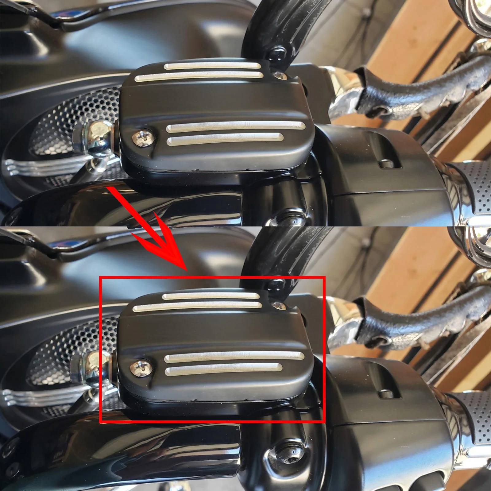 

Для Harley Touring 2008-2013 CVO Road Glide Custom FLTRXSE FLTRXSE2 2 шт. крышка главного цилиндра резервуара тормозной жидкости мотоцикла