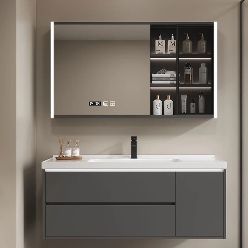 Salon Station Column Bathroom Cabinet Storage Corner Mdf Multipurpose Wall Pharmacy Sink Base Mirror Vanity Wc Wooden Gabinete