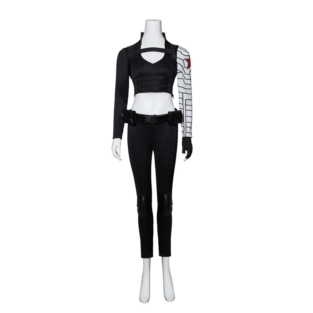 

Movie Series Cosplay Female Costumes Adult Women Sexy Crop Tops Battle Suits Halloween Carnival Theme Party Superhero Outfits