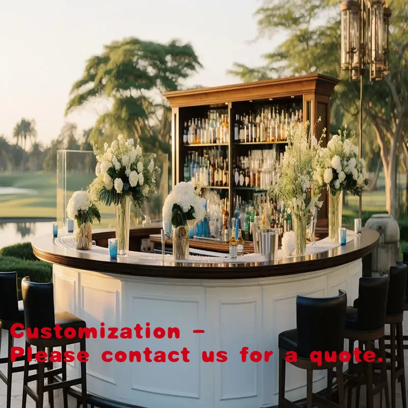 

Customize.New Design Commercial Furniture Beer Wine White Bar Counter Home bar Table Events Party