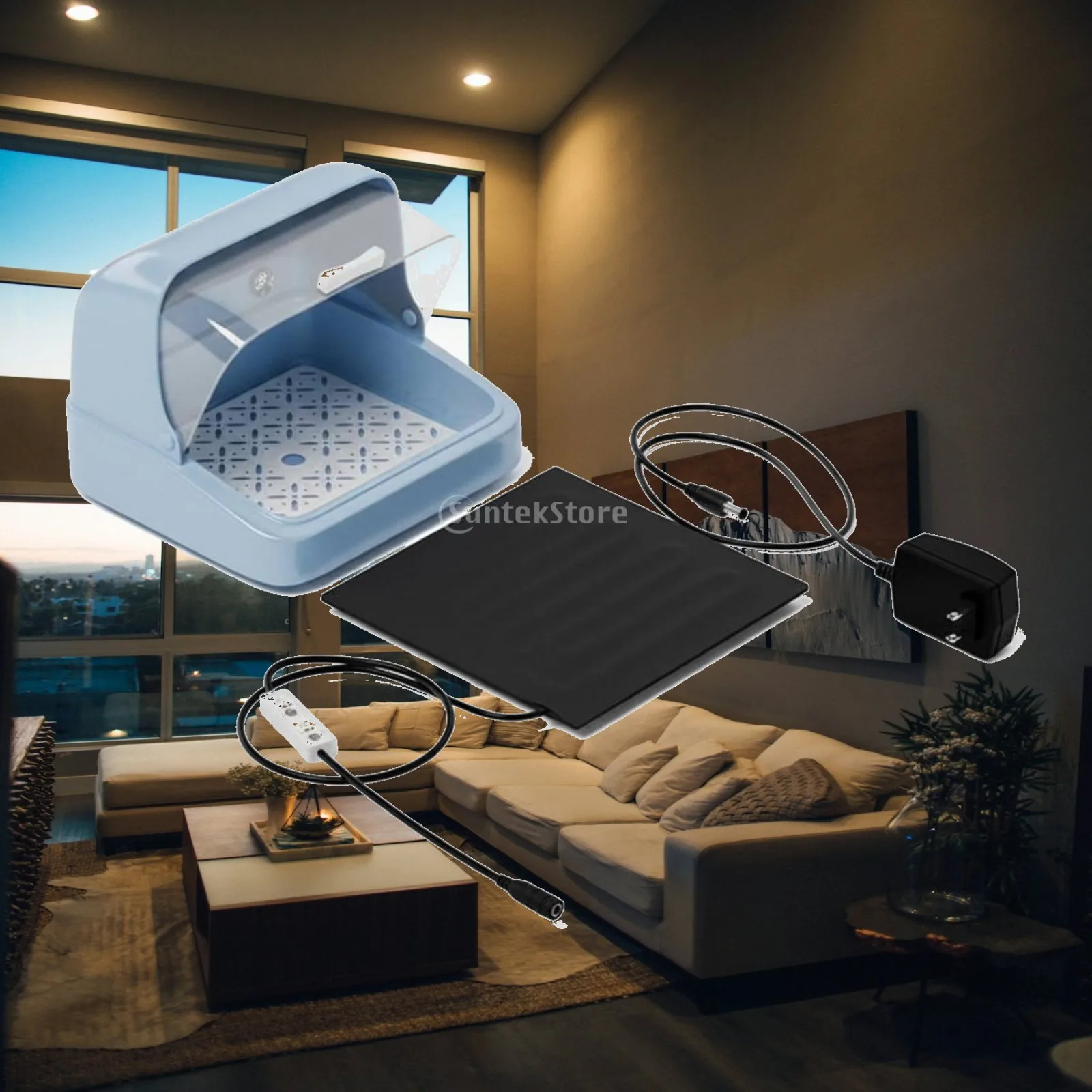 Portable Bird Incubator High Precision Heating Pad Stable Warmth Pet Animal Hatchery Box for Travel or Clinic