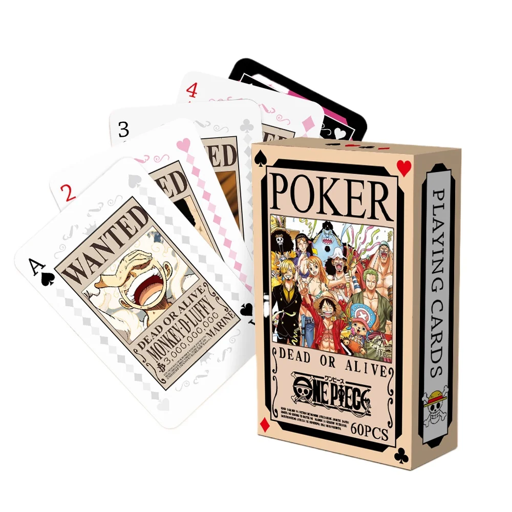 Anime Poker Toy ONE PIECE Game Cards Luffy Zoro Cosplay Hardcover Collection Gift