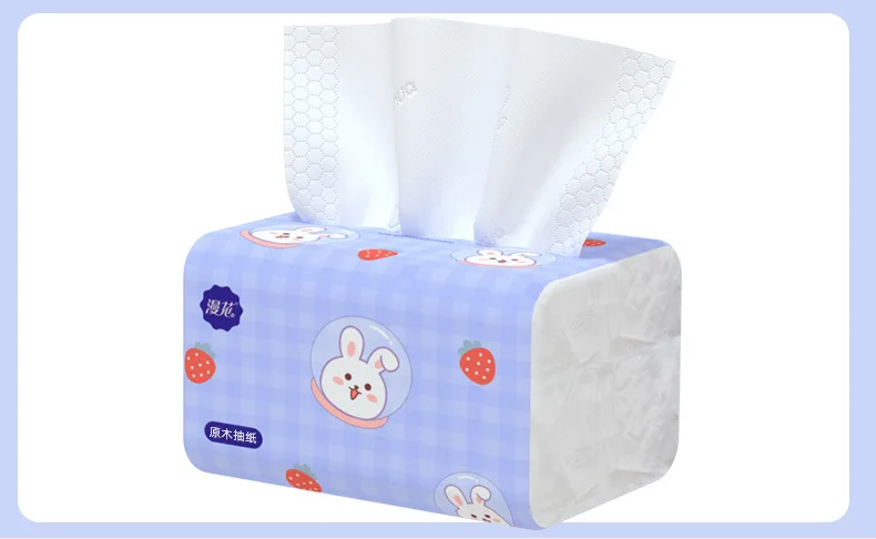 10 Packs of Disposable Tissue Paper Extraction Household Wholesale Paper Napkin Affordable Paper Extraction Facial Tissue