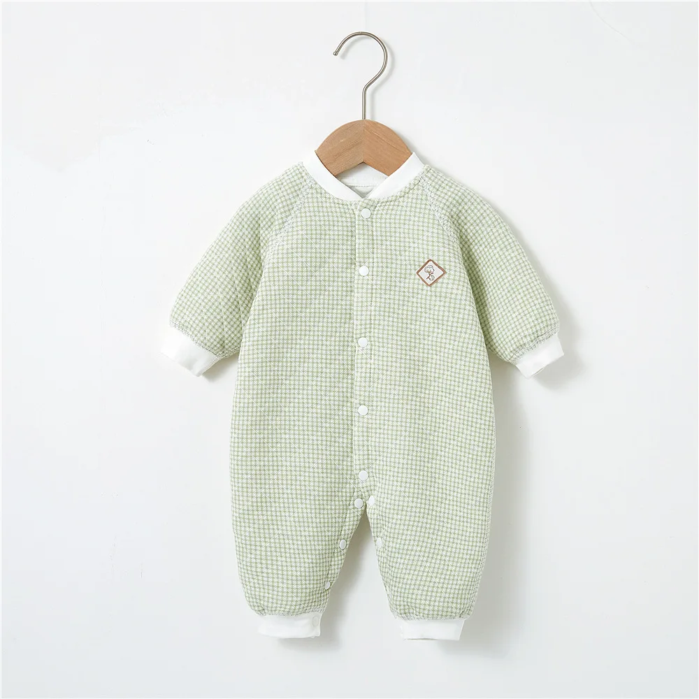 Baby Bodysuit Warm Cotton Outerwear Baby Underwear with Cotton Cladding Creeper Newborn Clothing Spring and Autumn