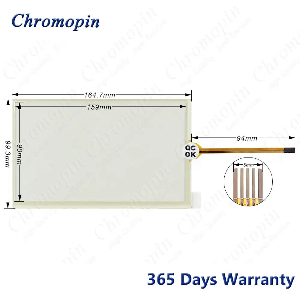 Touch Screen Glass Panel Digitizer for FE6070WE FE6070 WE FE6070-WE Touchscreen Glass with Protective Film Front Overlay