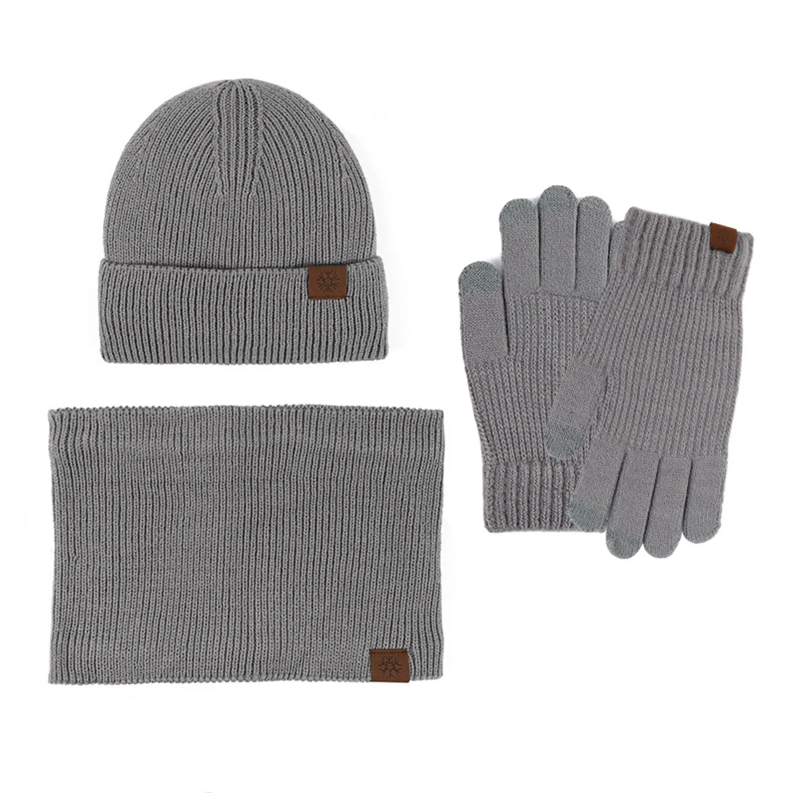 Cappello sciarpa e guanto Set cappelli invernali da donna 3 pezzi scaldacollo e guanti a prova di freddo scialle caldo invernale echarpe hiver femme