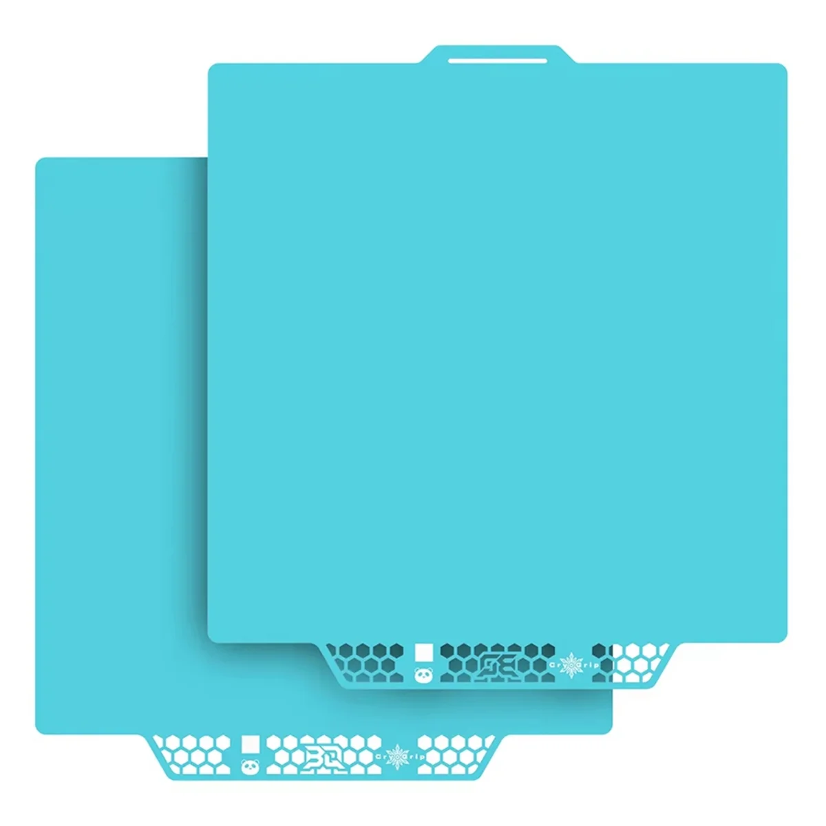 NEW BIQU 2Pcs Panda Build Plate CryoGrip Pro Glacier No Clog Spring Steel Double-Sided Textured for BambuLab X1/P1/A1 3D Printer