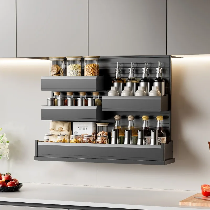 Cabinet basket household intelligent lifting electric hanging cabinet, kitchen multi-function voice control, wireless induction