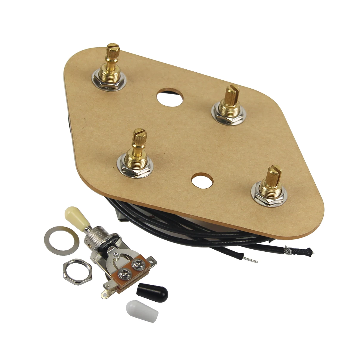 FLEOR 2T2V Guitar Prewired Wiring Harness Push Push Pots 500k 3-Way Switch for LP Guitar Parts
