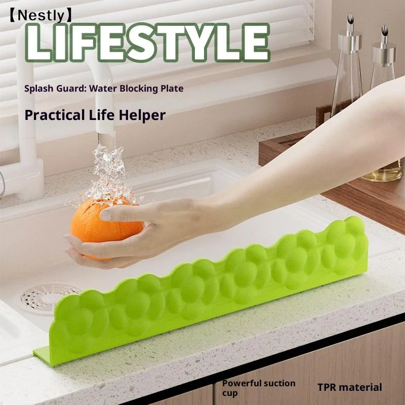 Silicone Sink Baffle Splash Guard Protect Clothes From Splashing Water Baffle Splash Protector For Washing Dishes Faucet 〔Nest〕