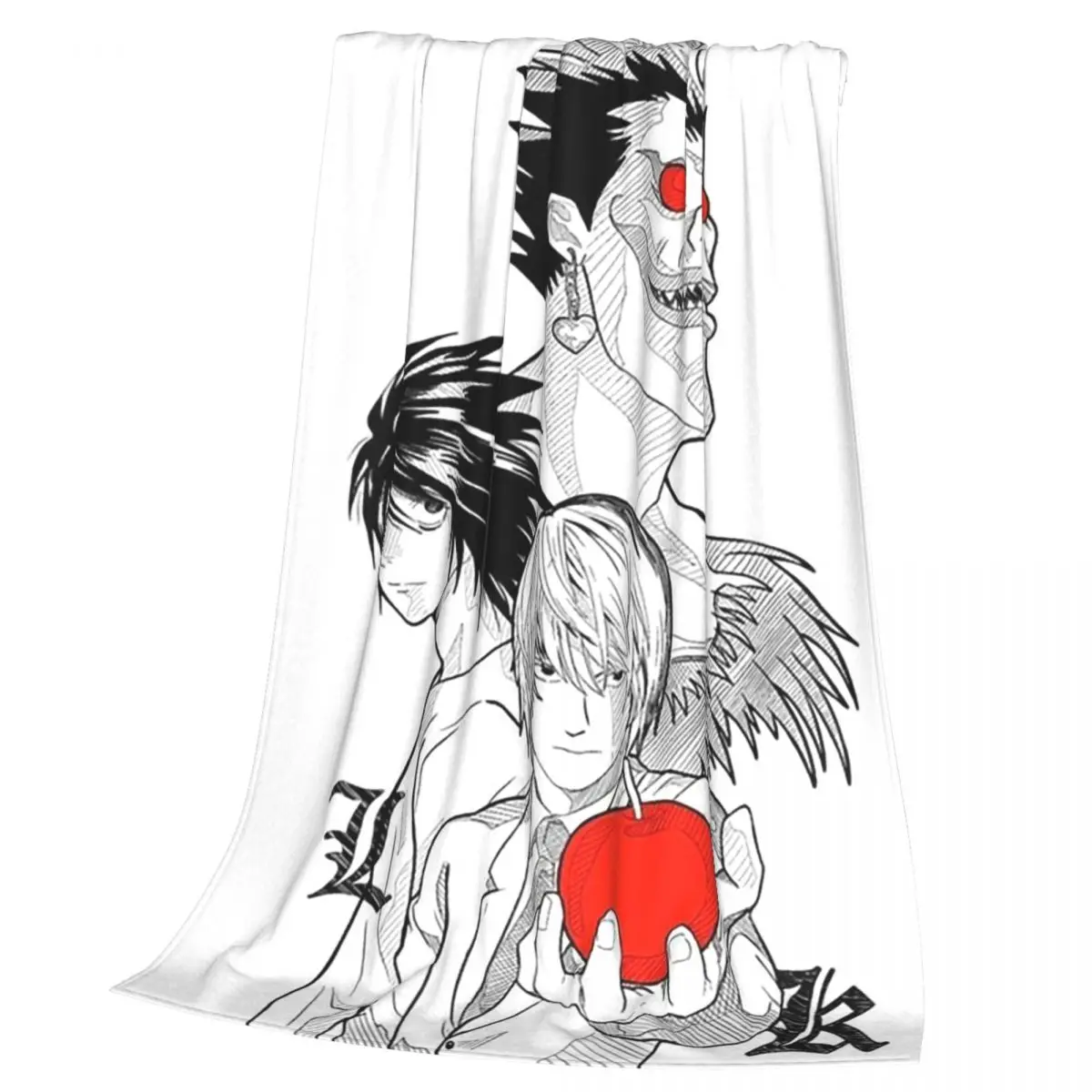 Death Book Death Note Anime Blanket Soft Warm Flannel Throw Blanket Cover for Bed Living room Picnic Travel Home Couch