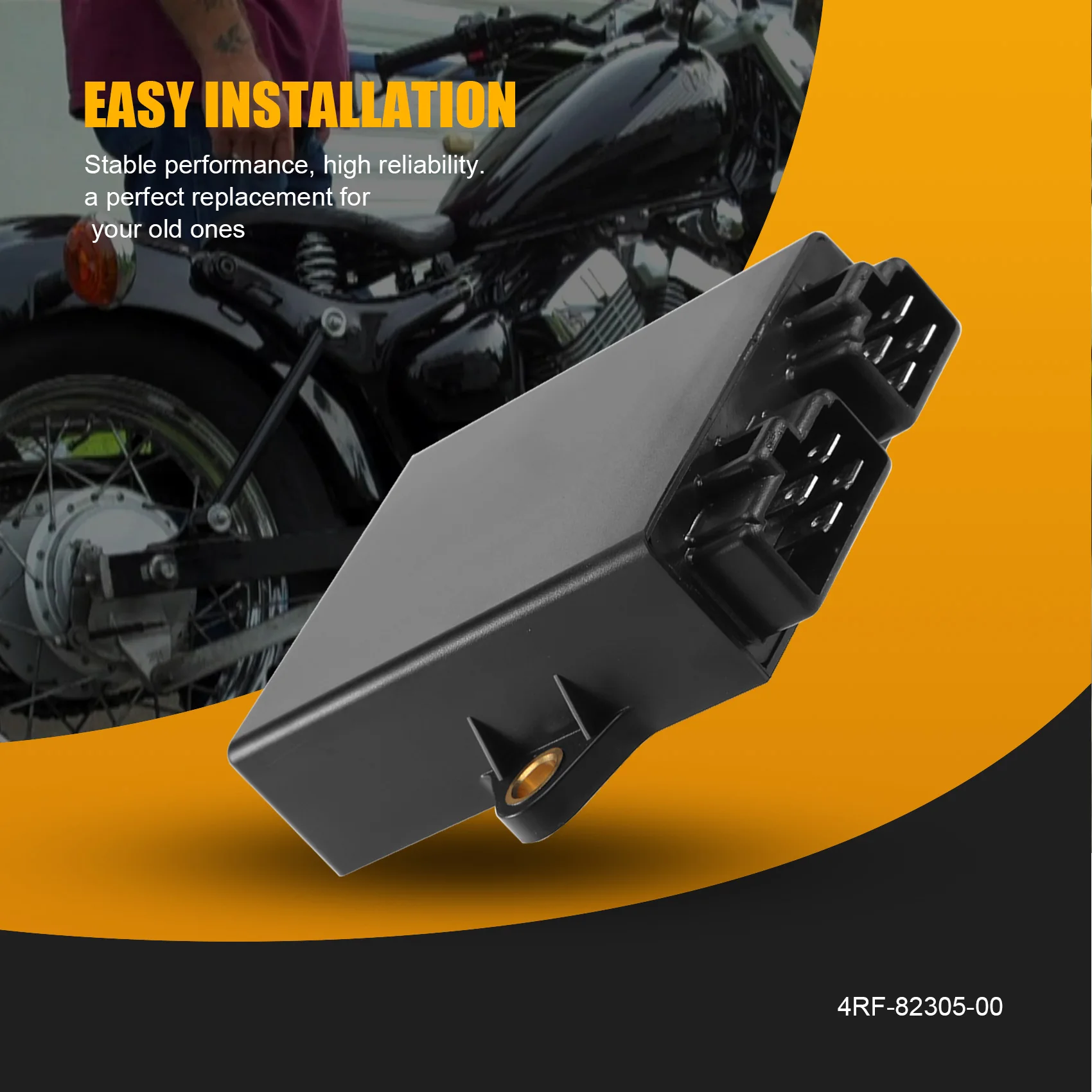 Eco-Friendly 4Rf-82305-00 Motorcycle Cdi Box Ignition Control Unit For Virago 250 Xv250 V-Star 250Cc 1995-2007 Black