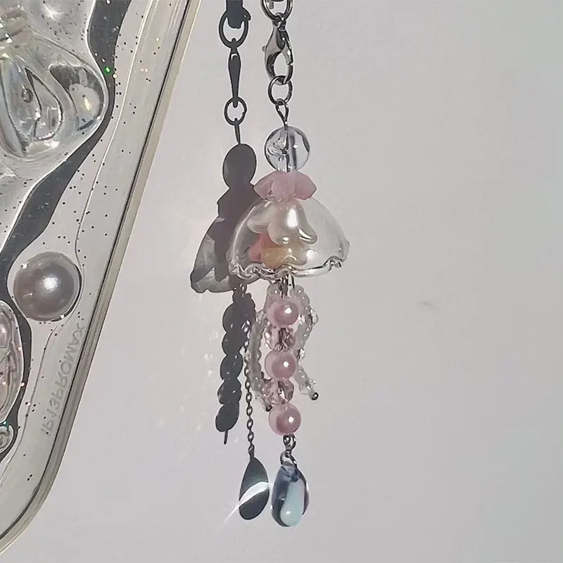 Jellyfish Keychain marine theme  Phone Charm