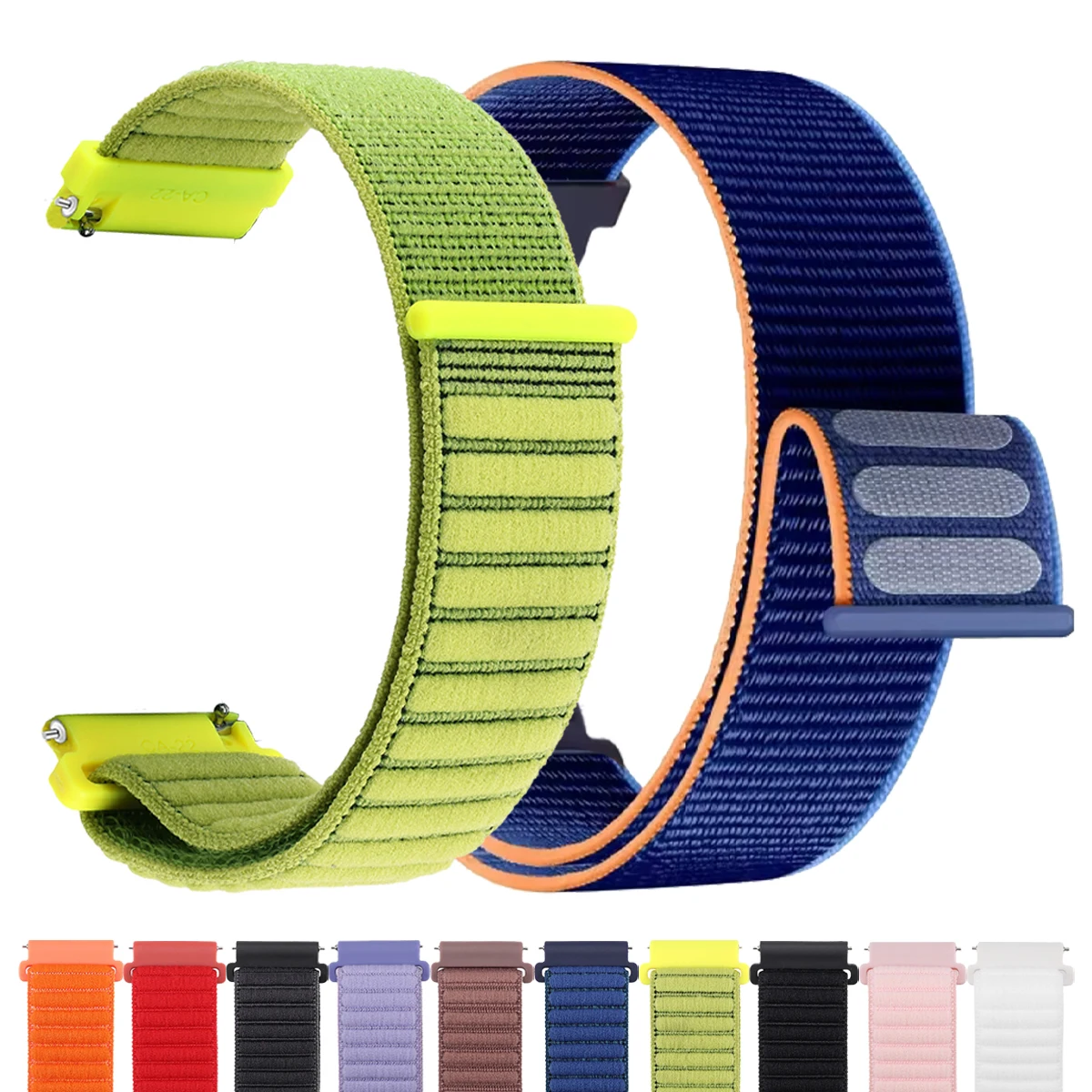 20/22mm Armband für Xiaomi Redmi Watch 5 Active/Lite Nylon-Schlaufenarmband für HUAWEI/Garmin/Amazfit/Samsung Uhrenzubehör