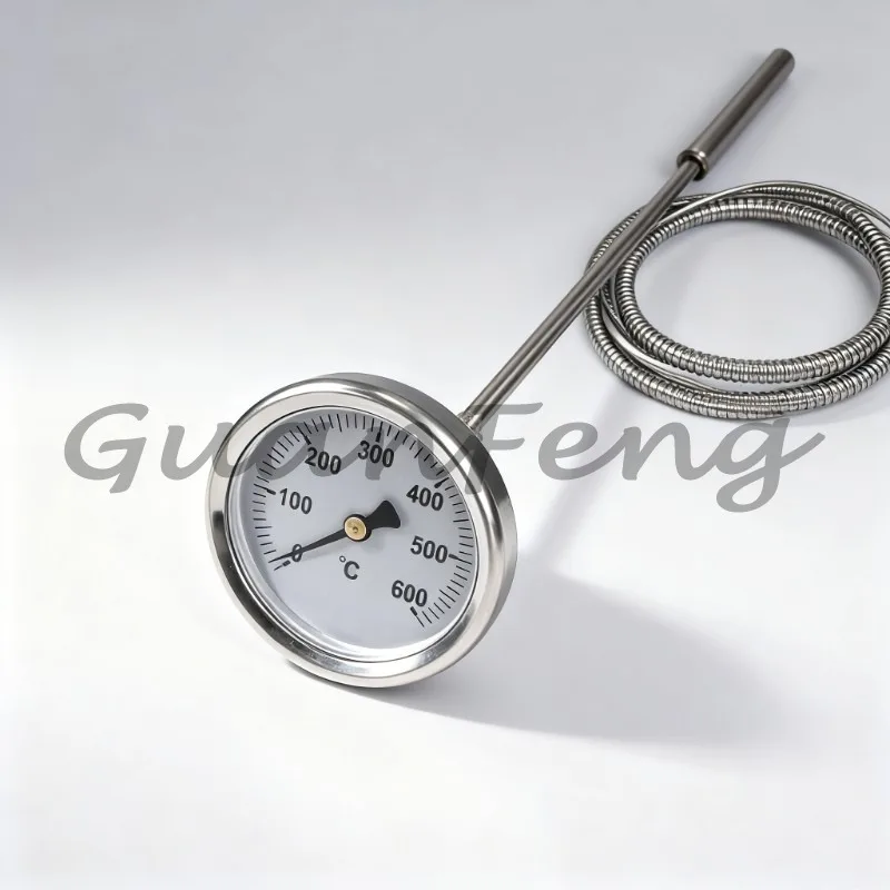 500 Degrees High Temp Stainless Steel Pointer Thermometer for Pizza Oven and Kiln