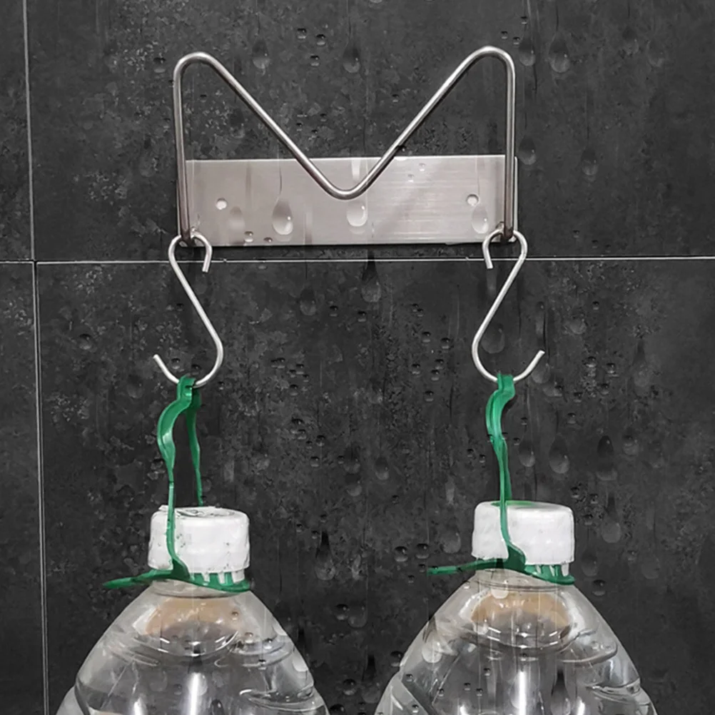 

1 set 1 Set Wall-Mounted Pot Lid Rack Stainless Steel No Punch Installation Large Capacity Drain Tray Included Pot Lid Organizer