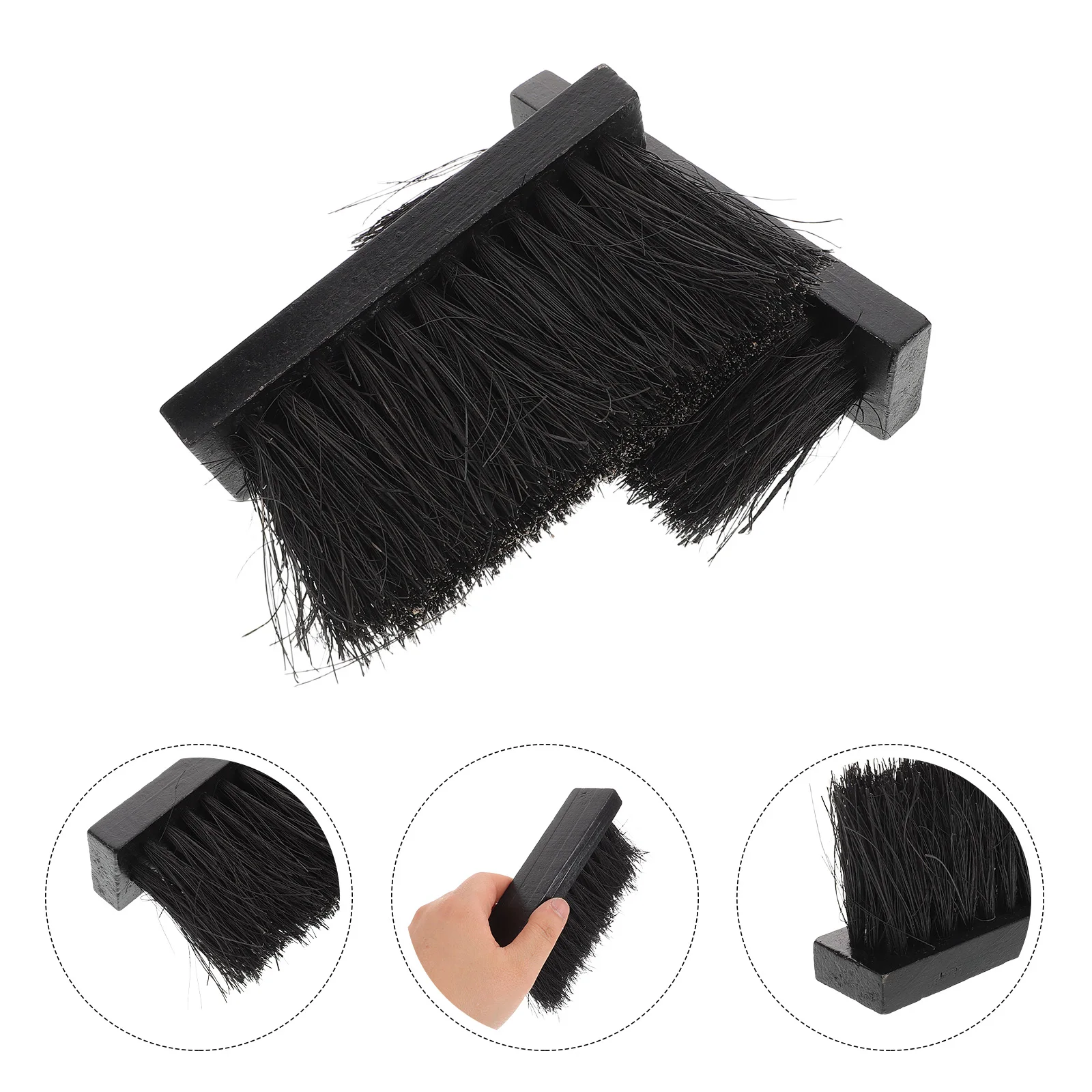 

2pcs European Fireplace Head Durable Plant Brown Material Efficient Ash Cleaning Easy Use Home Villa Hotel Replacement