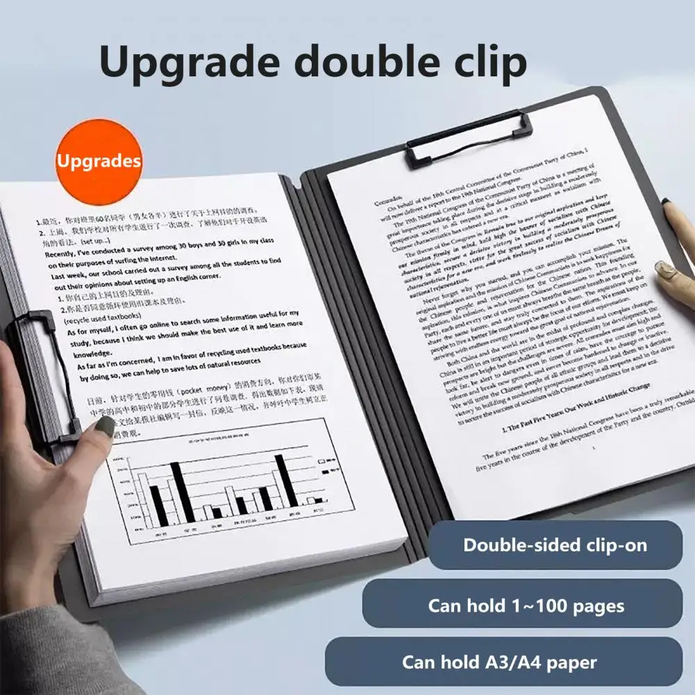 คลิปบอร์ดแบบแขวนพร้อมที่เก็บของกันน้ำที่คลุมไฟล์คลิปบอร์ดที่จัดระเบียบสำหรับครูผู้สอนในโรงเรียนสำนักงาน