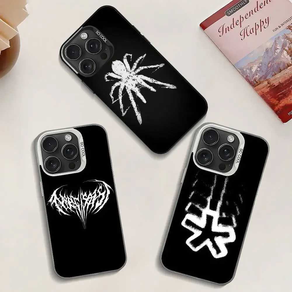 Narcissist Opium Carti Ken Carson Merch funda de teléfono para IPhone 17 16 15 14 13 12 11 Pro Max Plus Color cubierta plateada a prueba de golpes