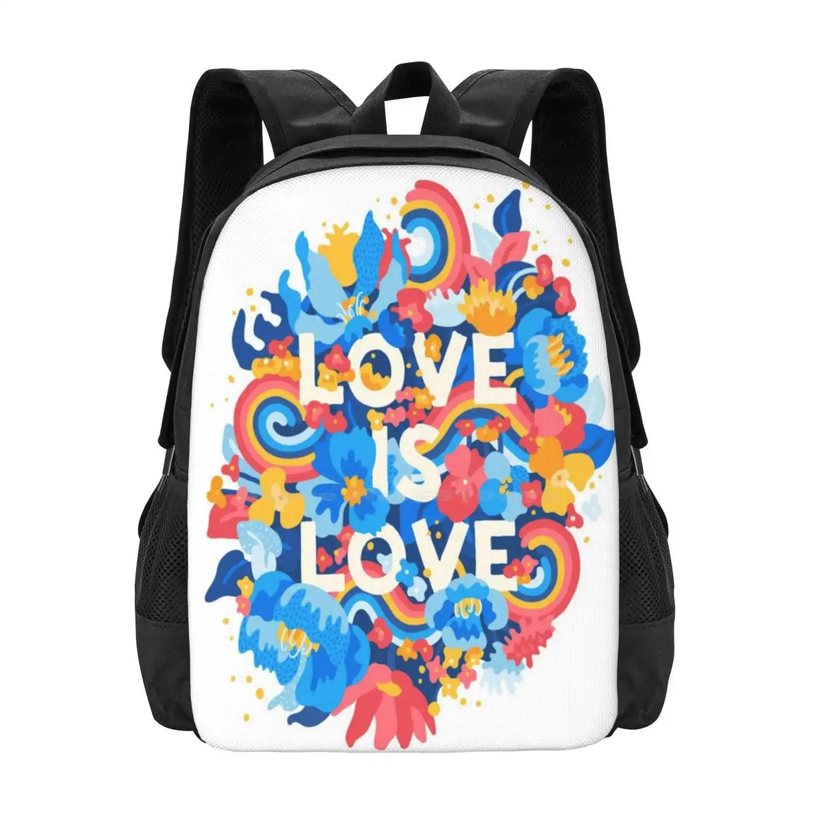 Love Is Love Hot Sale Schoolbag Backpack Fashion Bags Lgbtq Transsexual Pride Proud Rainbow Gay Flag Bisexual Homosexual