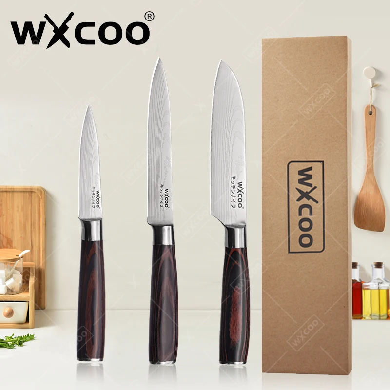 WXCOO Stainless Steel Kitchen Knife Peeling Boning Knives Fruit Knife Cooking Barbecue Meat Cleaver Paring Knife Kitchen Tools