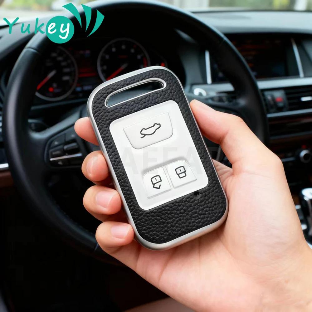 Funda de cuero para llave de coche, funda protectora para mando a distancia para Chery Tiggo 4 3 GX Arrizo 5 Tiggo 7 8, carcasa de goma TPU para llave, accesorios para automóvil
