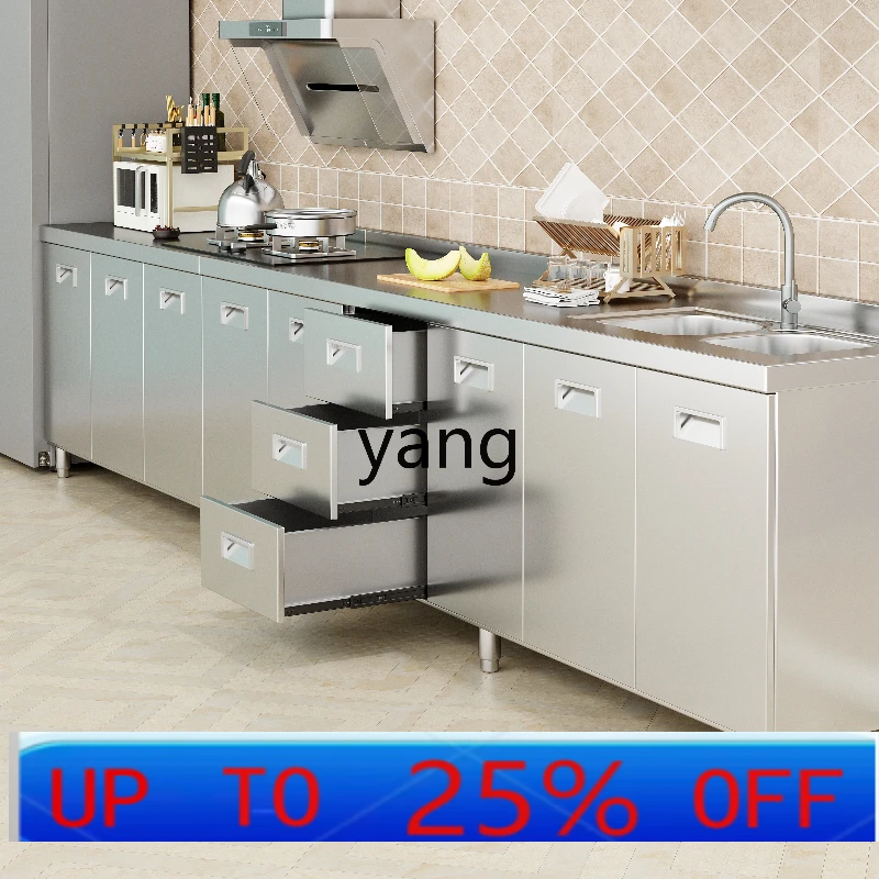 LH integrated stainless steel kitchen cabinets household stove integrated cupboard household small apartment