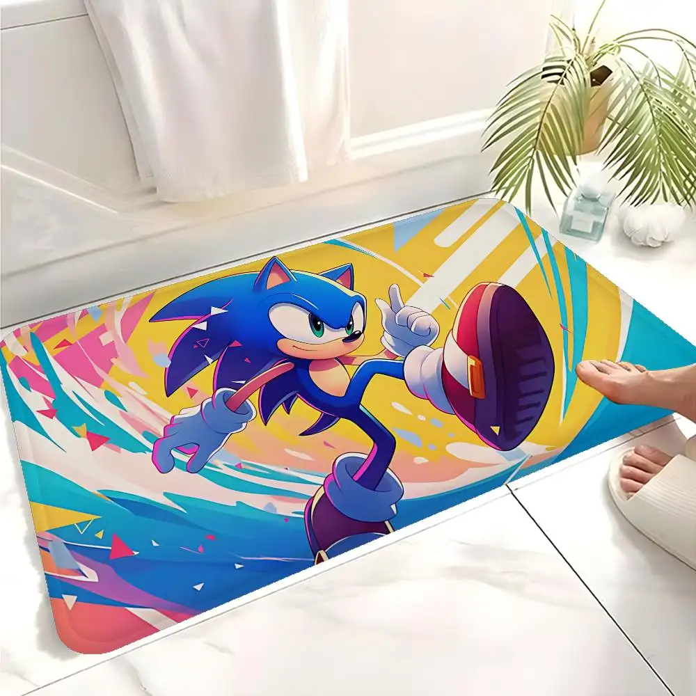 Supersonic-S-Sonic-Game Classic Movie Floor Mat Rectangle Anti-slip Home Soft Badmat Front Door Indoor Outdoor Decor Mat