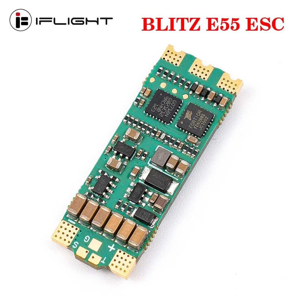 IFlight BLITZ E55 ESC singolo BlHeli32 48kHz PWM Supporto Dshot600 Proshot, Oneshot, Multishot 2-6S per RC FPV Racing Drone