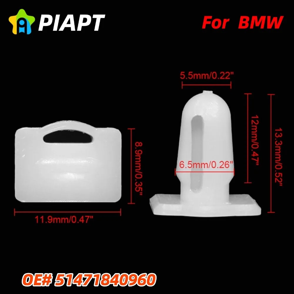 50X Door Sill Trim Clips 51471840960 For BMW E30 E32 E34 E36 E38 E39 E46 Z4 E81 E82 E84 E63 E64 E65 Interior Accessories