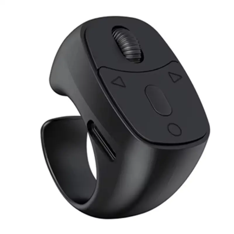 

Precisionn BT 5.3 Remote Control Page Turner Fingertip Finger Ring Video Flipping Browsing Mouse Black