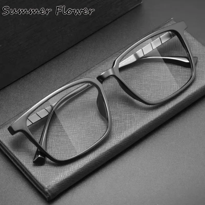 Prescription Glasses Elegant Men Optical Eyewear TR90 Titanium Temples 152mm Women for Myopia Reading Eyeglasses Frames