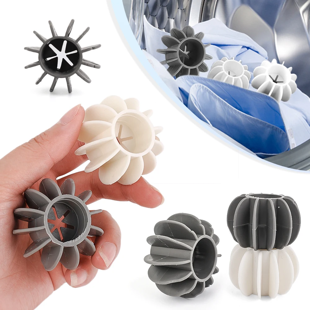 Anti-tangle Laundry Ball Decontamination Spherical Design Cleaning Soft Silicone Bathroom Tools Pet Hair Remover Washing Machine