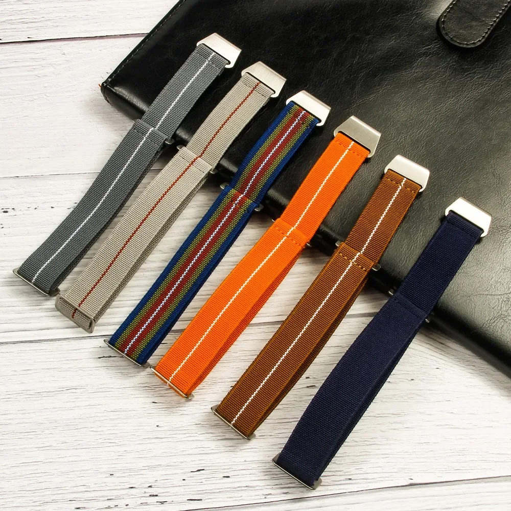 18mm 20mm 22mm Parachute Watch Strap Elastic Nylon Band for Seiko for Rolex for Water Ghost for Tudor Watch Bracelet Sport Band